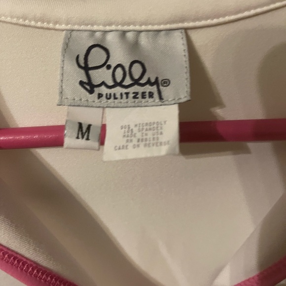 Lilly Pulitzer White and Pink Trim Polo Dress - Picture 3 of 4